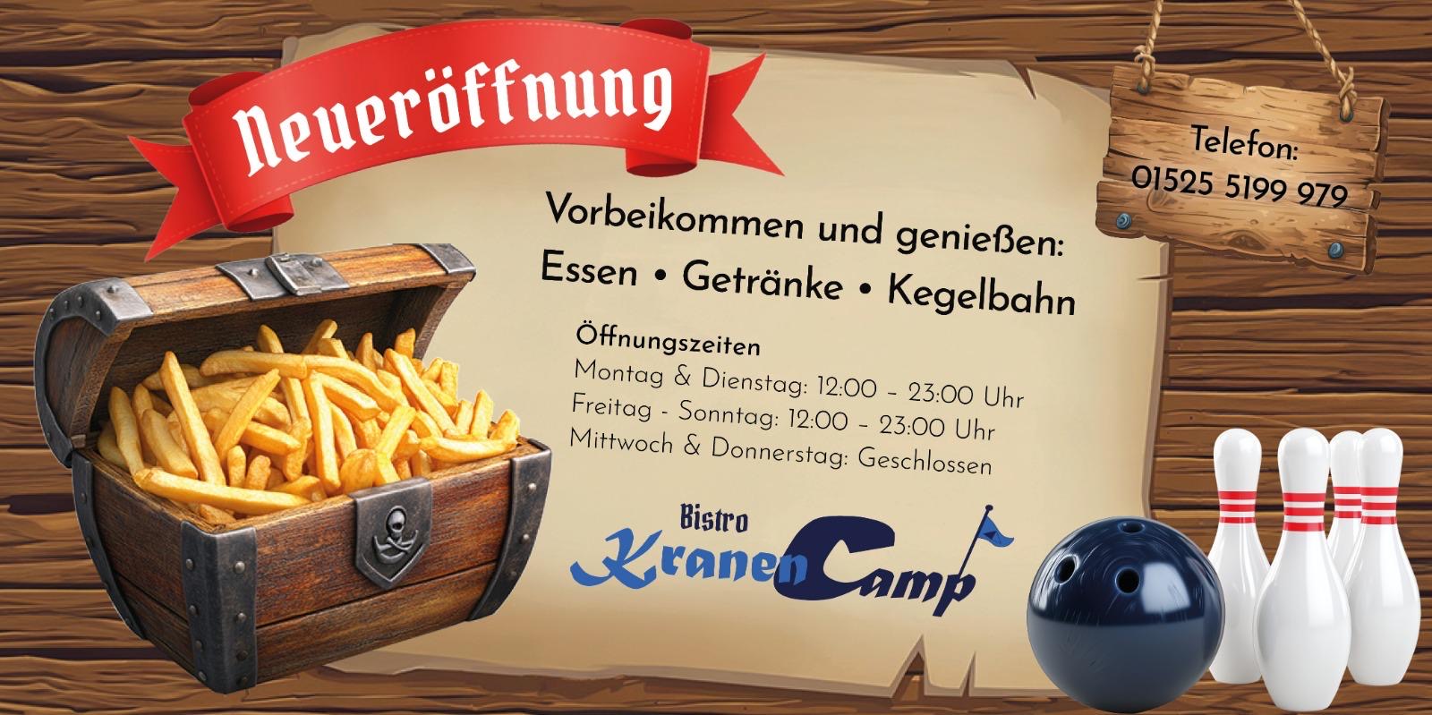 Bistro KranenCamp — Essen, Getränke, Kegelbahn